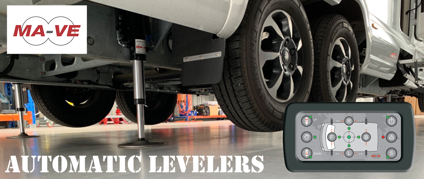 MA-VE hydraulic motorhome levelling system banner
